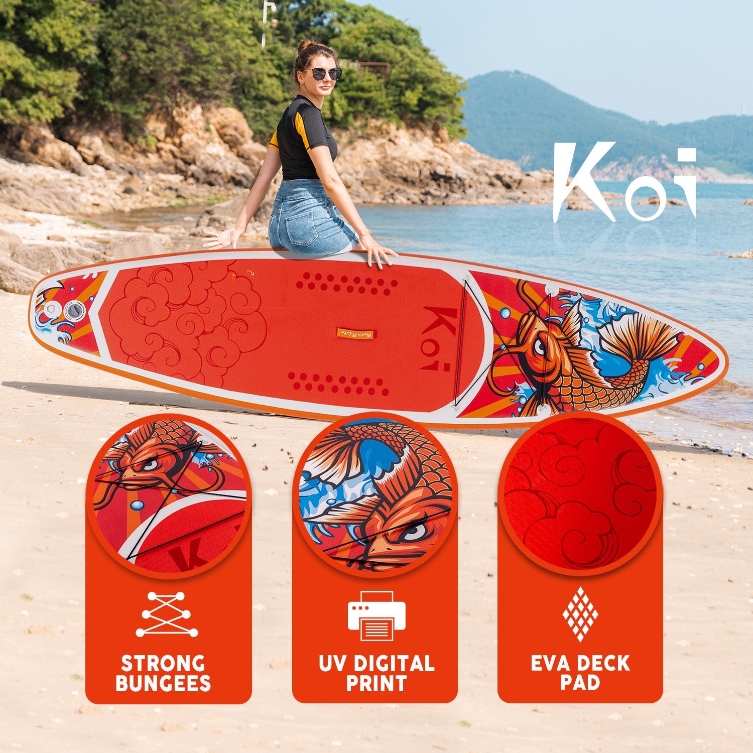 Koi Fish Inflatable Lightweight Stand Up Paddle Boards for Travel – TUXEDO SAILOR EU