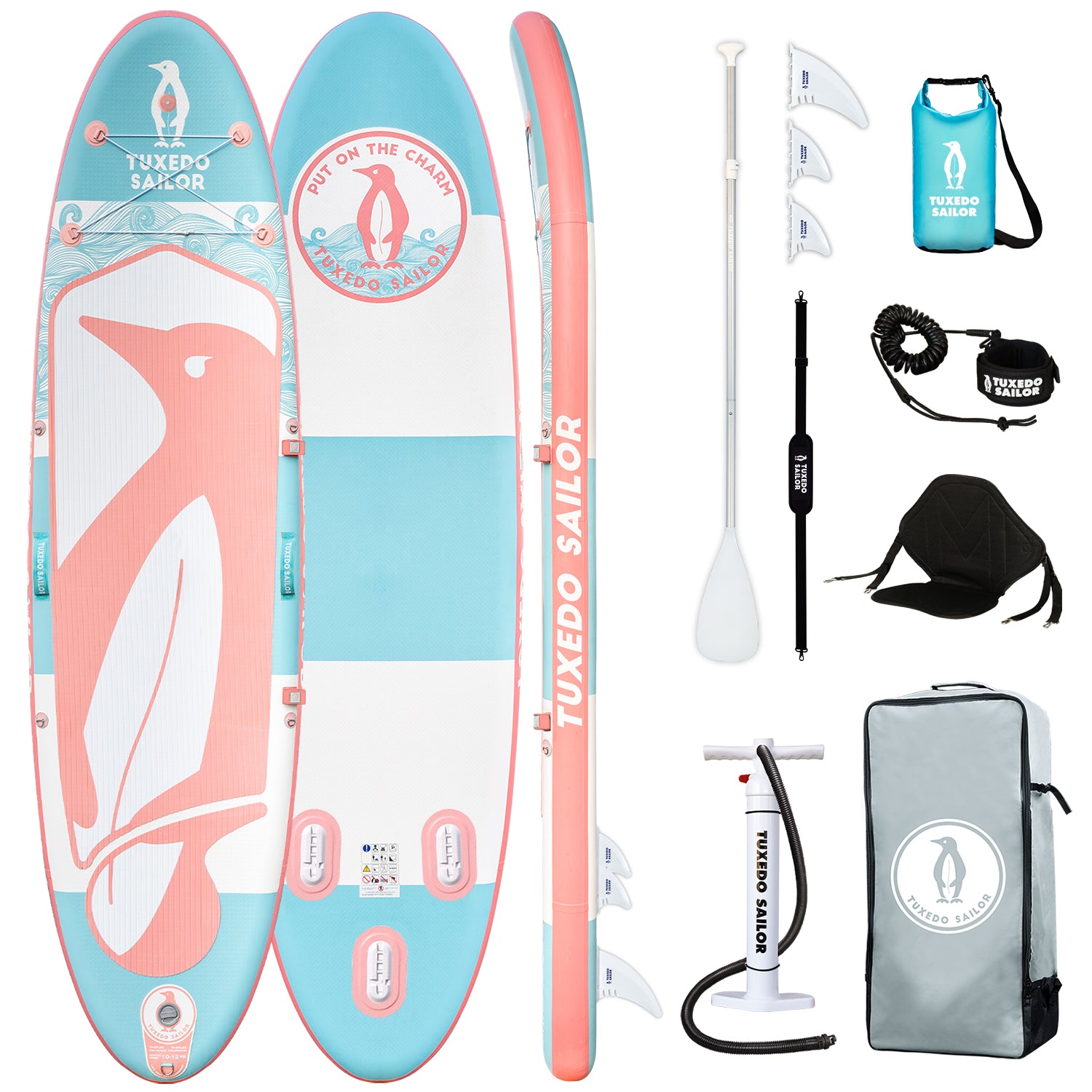 Tuxedo Sailor Inflatable Paddle Boards Inflatable SUP Inflatable Stand Up  Paddle Board with Paddleboard Accessories for Fishing Yoga Touring and  Surfing-Zone 11