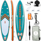 funwater blue inflatable stabd up paddle board 11' with 3 fins easy to store and carry