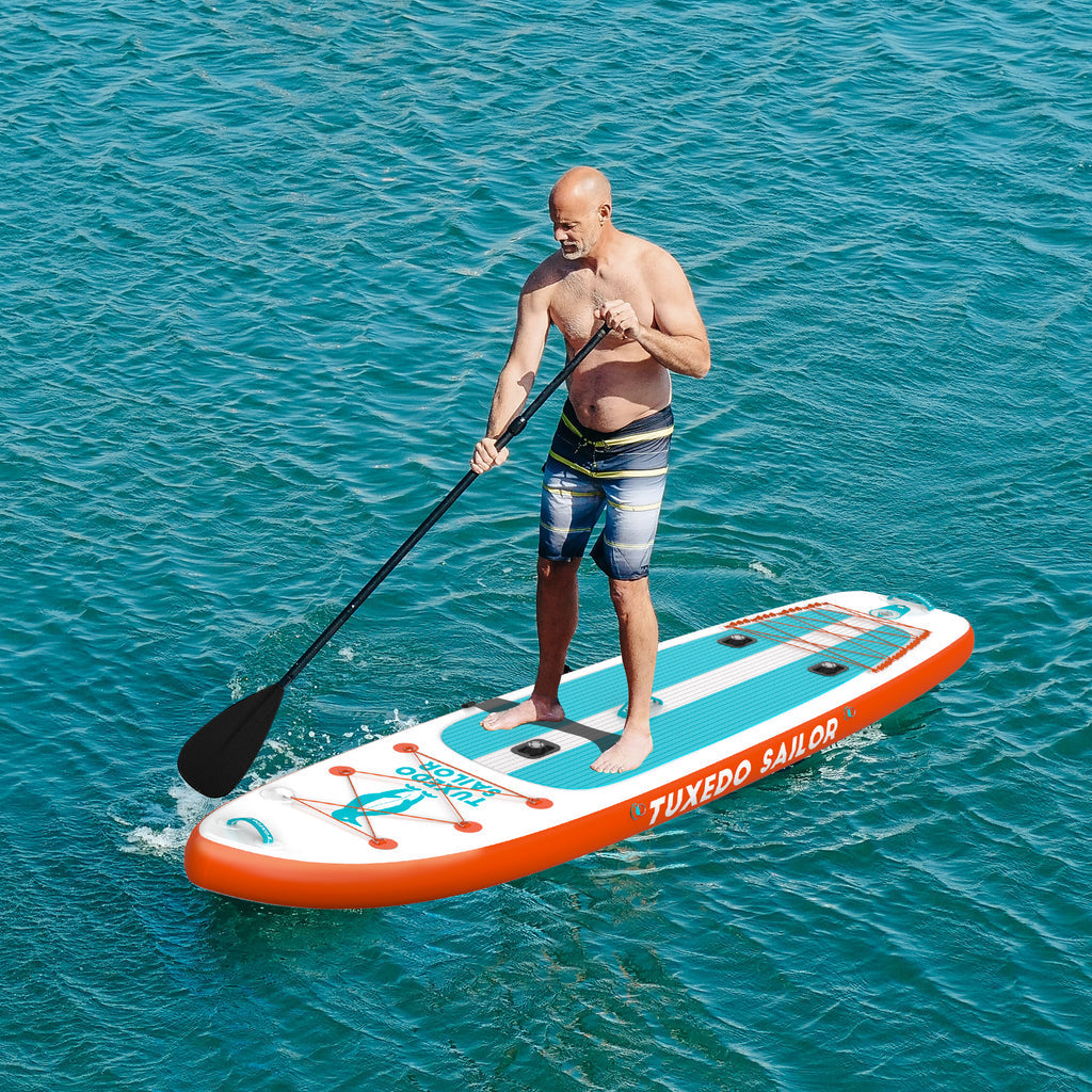 best funwater tuxedo sailor fishing paddle board 10' with a sup general seat sky blue color for summer holiday