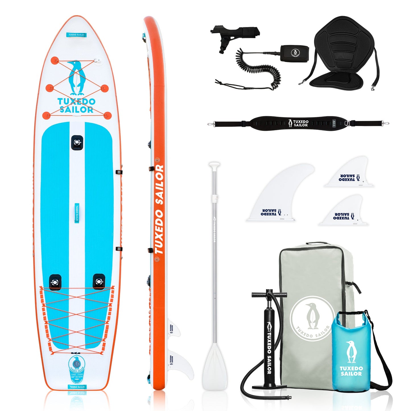 best funwater tuxedo sailor fishing paddle board 10' with a sup general seat sky blue color for summer holiday